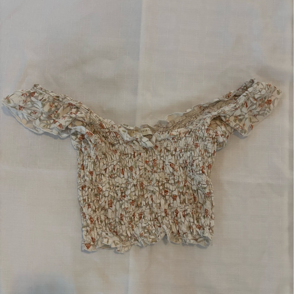 Floral Smocked Crop Top